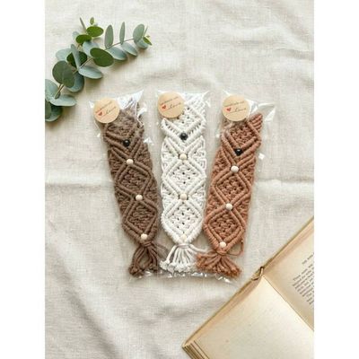 Alternate image for Handmade Macrame Fox Bookmark – Recycled Cord, Whimsical Book Lover Gift