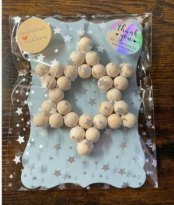Alternate image for Handmade Wooden Star of David, Jewish Home Blessing Decor, Rustic Faith Symbol