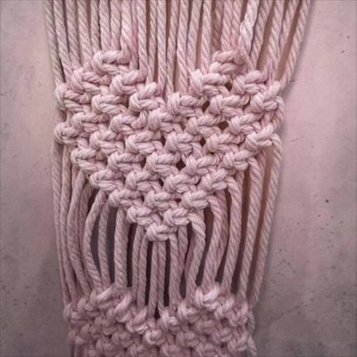 Alternate image for Macrame Double Heart Handmade Wall Hanging, Nursery Decor, New Home Housewarming Gift, Valentines Gift