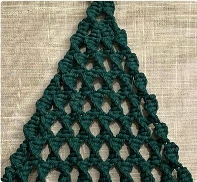 Alternate image for Macrame Christmas Tree Indoor Wall Hanging, Boho Holiday Decor