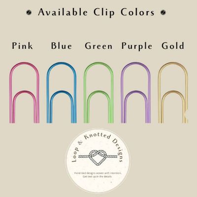 Alternate image for Handmade Jumbo Paperclip Bookmark - Macrame Flower Design