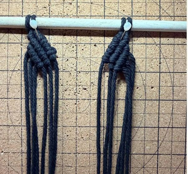 Alternate image for Handmade Macrame Bat Wall Hanging, Halloween Seasonal Decor