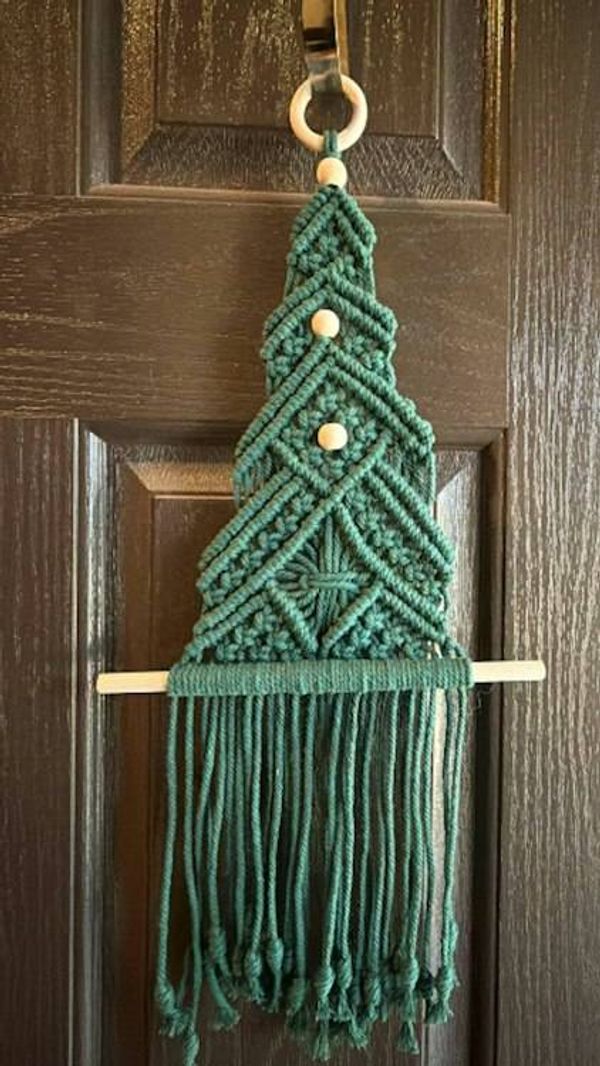 Alternate image for Macrame Christmas Tree Decor - Unique Boho Decor Handcrafted for Indoors