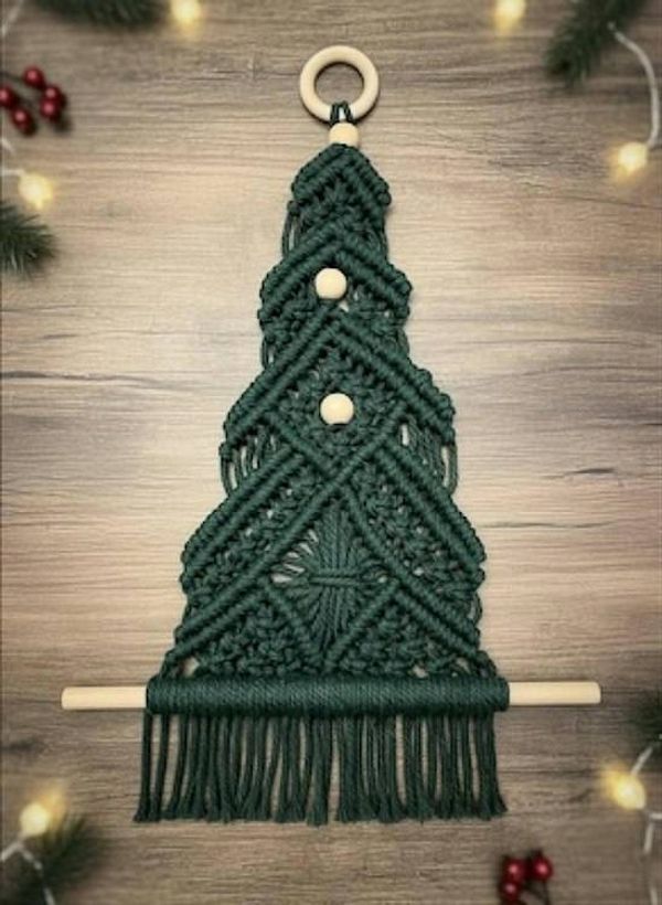 Alternate image for Macrame Christmas Tree Decor - Unique Boho Decor Handcrafted for Indoors