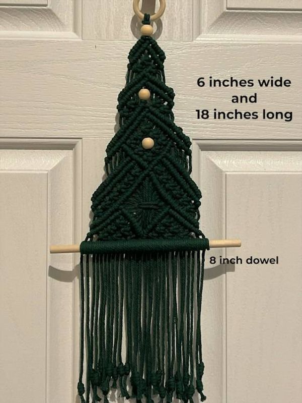 Alternate image for Macrame Christmas Tree Decor - Unique Boho Decor Handcrafted for Indoors