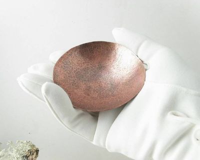Alternate image for Hand-Hammered Small Copper Trinket Bowl with Mood Token Set