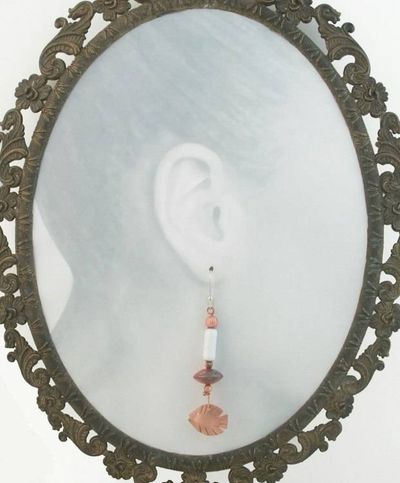 Alternate image for Fish Theme Copper and Enamel Dangle Earrings