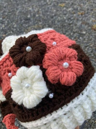 Alternate image for Stocking Hat Cream, Brick and Brown