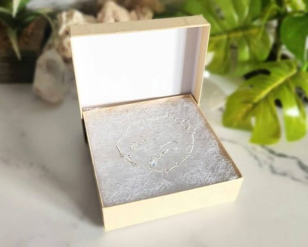 Alternate image for Vintage Crystal Sterling Silver Jewelry Set
